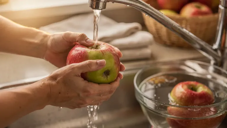 Deux voisins lavent les mêmes pommes du marché : un seul retire jusqu’à 90 % des pesticides