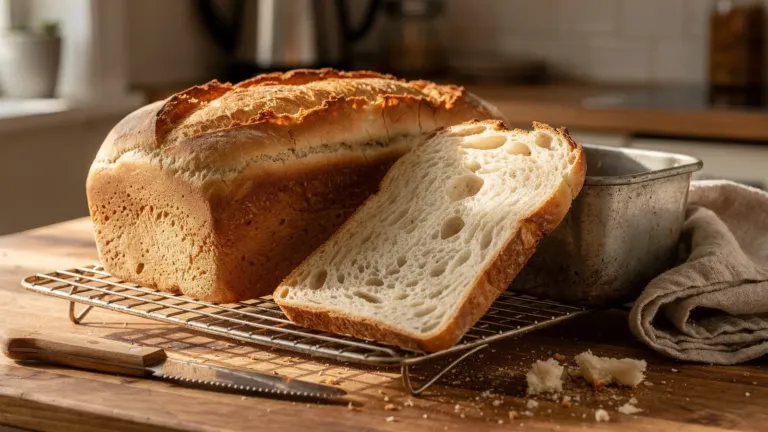 Pain maison sans pétrissage : une recette à quatre ingrédients dans un moule à cake