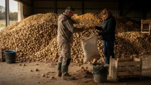 À Penin, le choix du don face à 90 tonnes de pommes de terre invendues