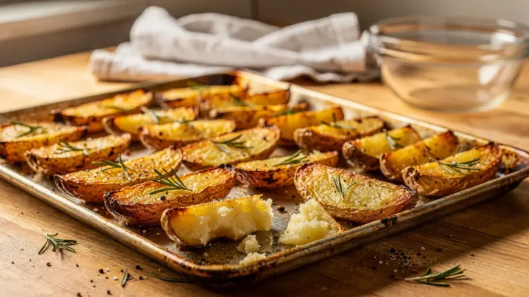 Pommes de terre au four : bain vinaigré, séchage et plaque préchauffée