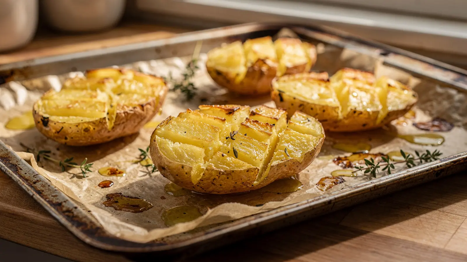 Pommes de terre en croisillons au four : une alternative à la purée et au gratin
