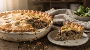 Tourte aux champignons : le vrai réconfort d’automne dès la première bouchée