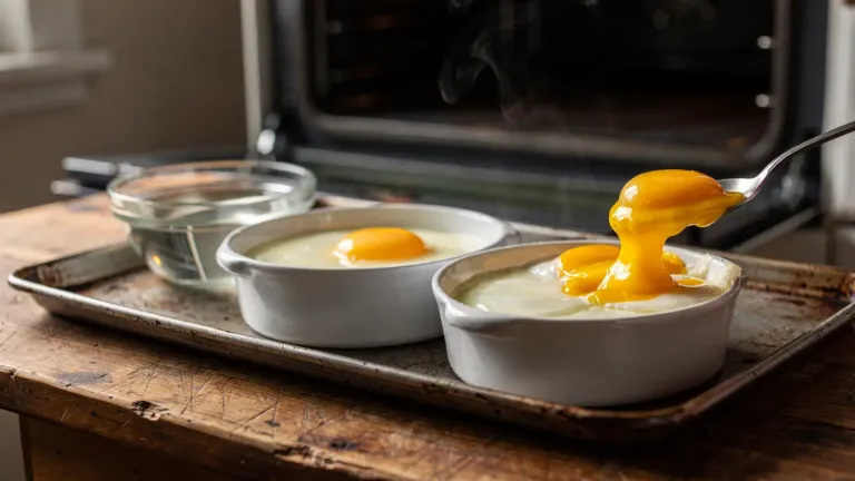 Œufs au plat au four : la méthode du chef Will Murray avec un récipient d’eau Œufs au plat au four : la méthode du chef Will Murray avec un récipient d’eau